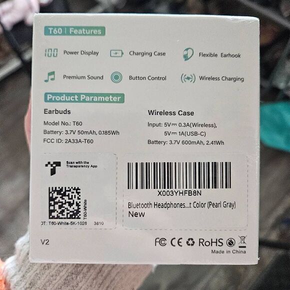 NIB PocBuds T60 Earbuds - Picture 3 of 5